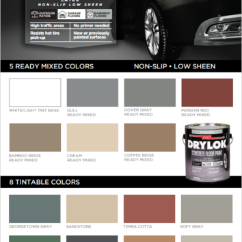 DRYLOK Floor Paint Color Card