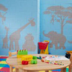 Drylok finished basement playroom