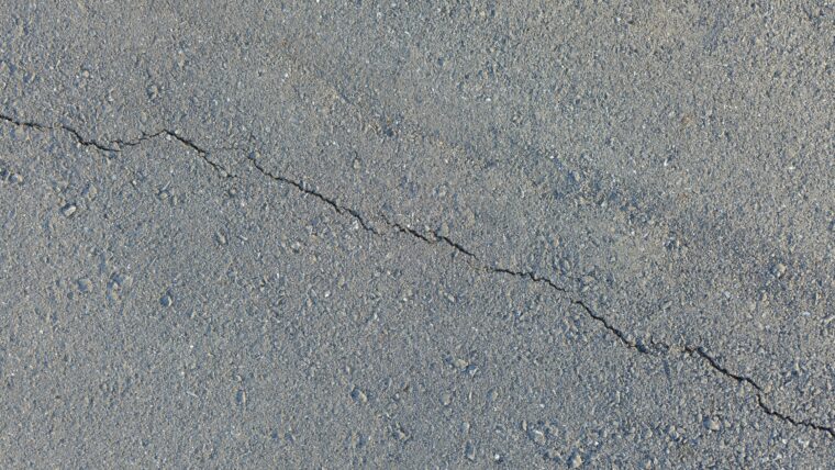 Crack in concrete