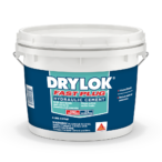 A tub of DRYLOK hydraulic cement is shown in the above image.
