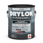A gray bucket of DRYLOK Floor and Wall Masonry Waterproofer is shown in the image above.